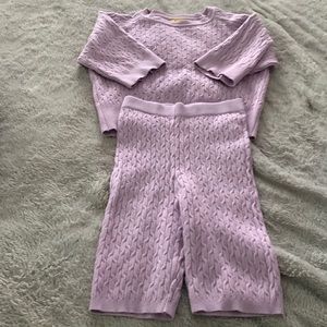 Cute knit short set